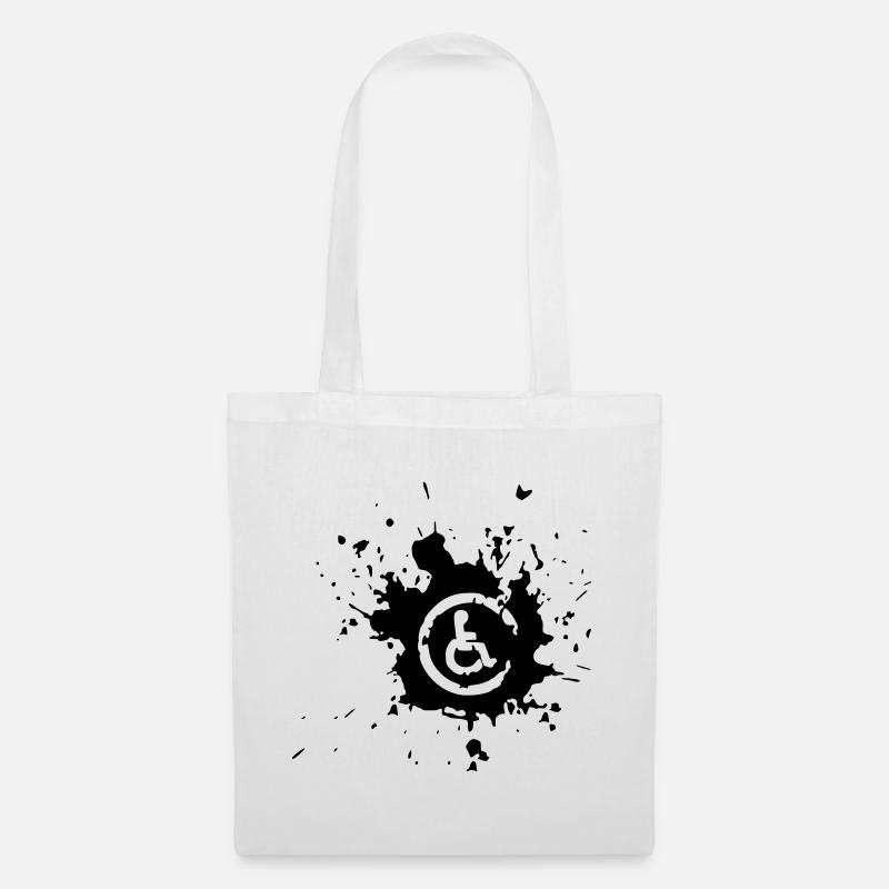 Image wheelchair handicapped paint splash * - Tote Bag - white