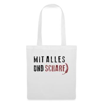 UND SCHARF - Stoffbeutel - Weiß - Vorne