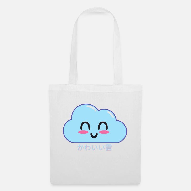 kawaii clouds - Tote Bag - white