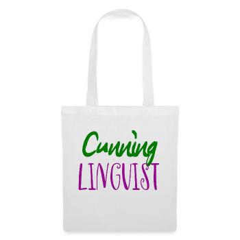 Cunning linguist: a cheeky lesbian wordplay joke - Tote Bag - white - Front
