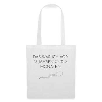 Sperma Geburtstag - Stoffbeutel - Weiß - Vorne