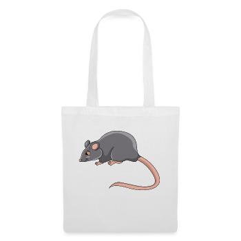 Rat - Sac en tissu - blanc - Devant