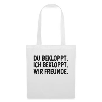 Beste Freunde Freundschaft Freund Geschenk - Stoffbeutel - Weiß - Vorne