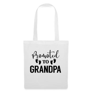 Promoted to GRANDPA - Stoffbeutel - Weiß - Vorne