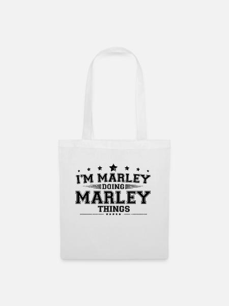 Ich bin Marley, der Marley-Dinge macht - Stoffbeutel - Weiß