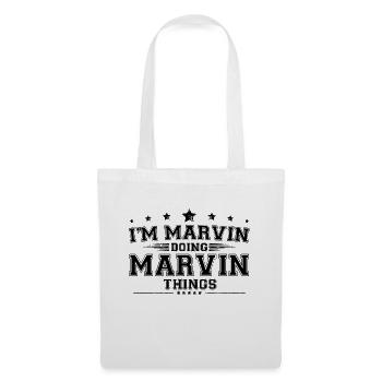 Ich bin Marvin, der Marvin-Sachen macht - Stoffbeutel - Weiß - Vorne