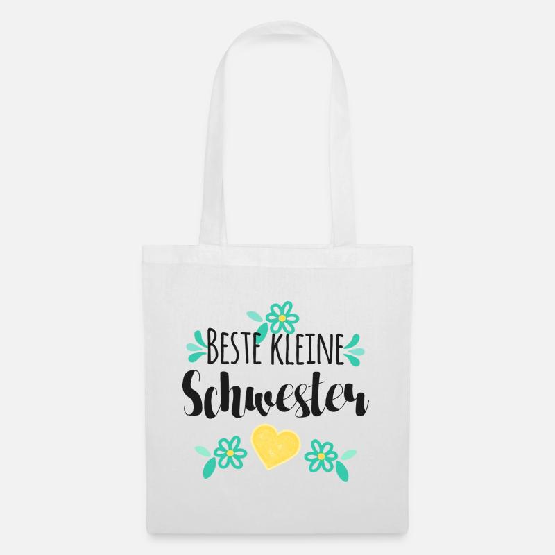 Beste Kleine Schwester - Stoffbeutel - Weiß