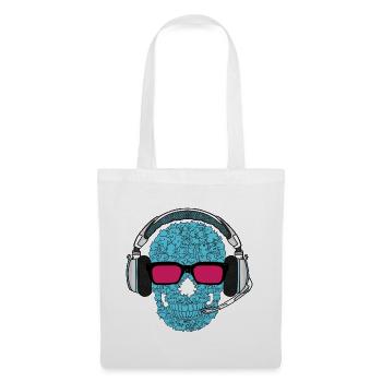 Music Skull - Tote Bag - white - Front