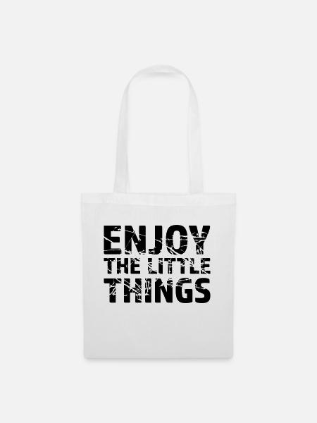 Enjoy the little - Stoffbeutel - Weiß