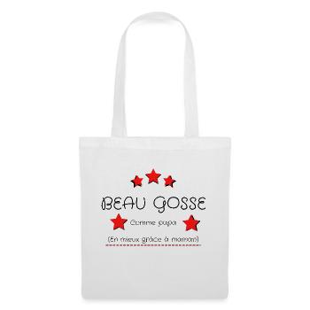 Beau gosse comme papa - Sac en tissu - blanc - Devant