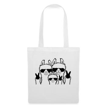 Relax family llama parents - Tote Bag - white - Front