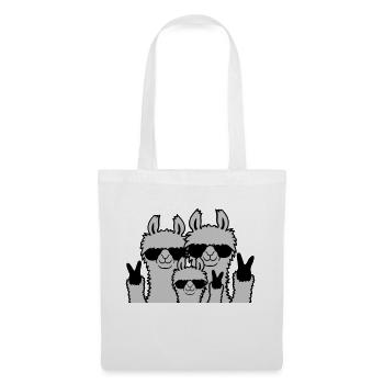 Famille Paix Lama Parents - Sac en tissu - blanc - Devant