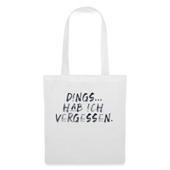 lustiger Spruch Schrift verrgessen Sommer Sonne - Stoffbeutel - Weiß - Vorne