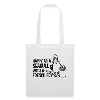 French Fry Happy Seagull - Tote Bag - white - Front