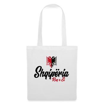 Shqiperia Kuq E Zi Design Frei - Stoffbeutel - Weiß - Vorne