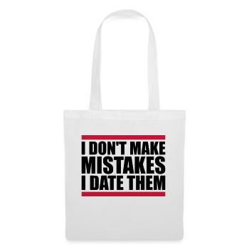 Date Mistakes Zitat Logo - Stoffbeutel - Weiß - Vorne