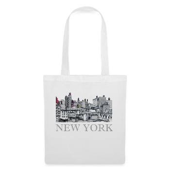 Historique New York Manhattan NYC NY Grandes lignes - Sac en tissu - blanc - Devant