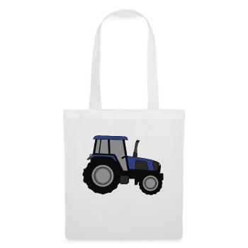 Illustration de tracteur Idée cadeau - Sac en tissu - blanc - Devant