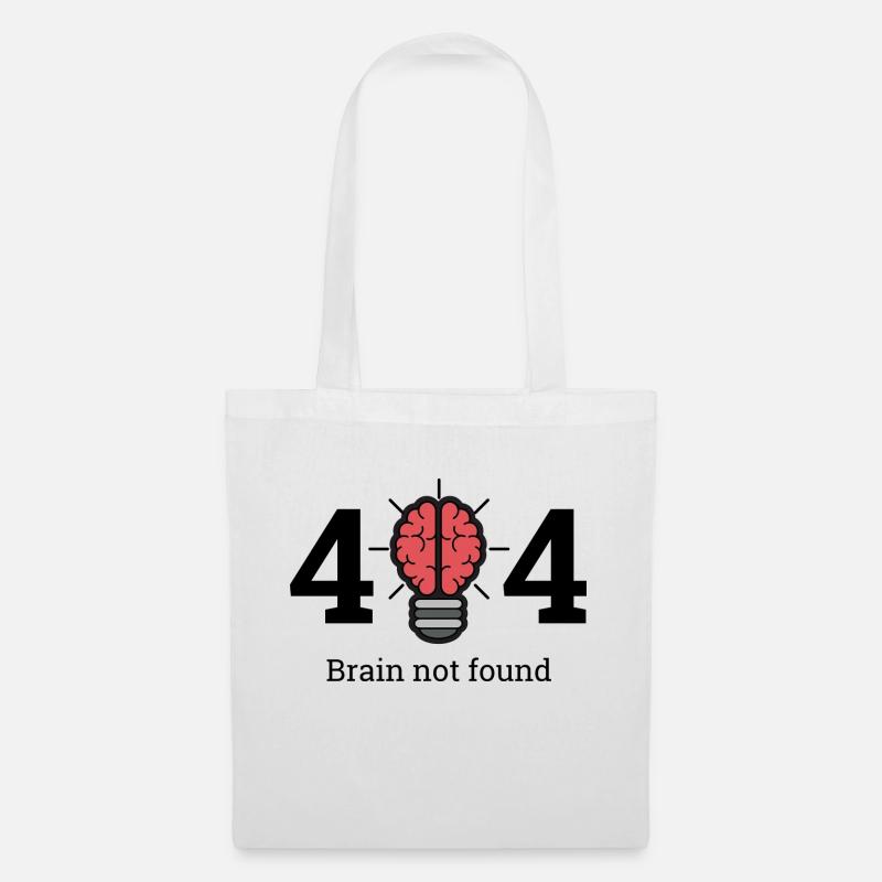 404 - brain not found - Stoffbeutel - Weiß