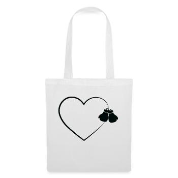 Heart 2 Boxing Gloves - Bo - Tote Bag - white - Front