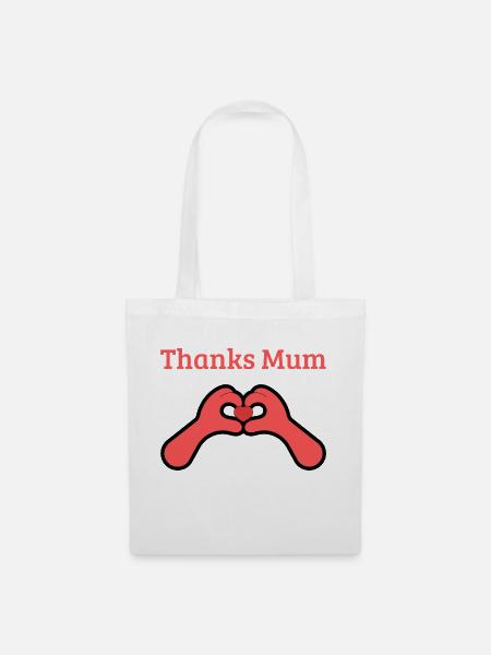Thanks Mum - Stoffbeutel - Weiß