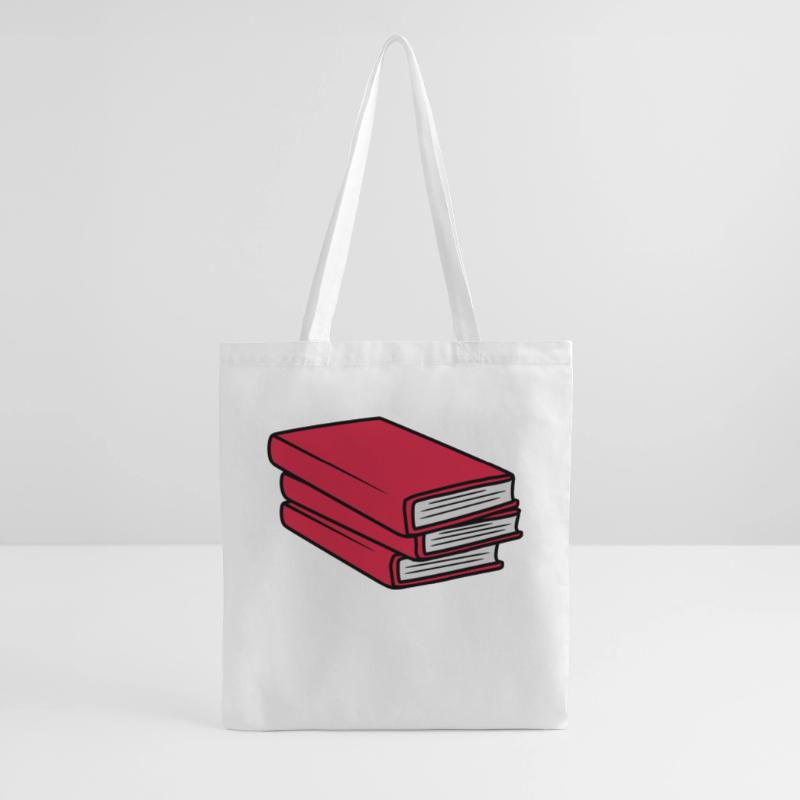 3 Books Stack Design Tote Bag