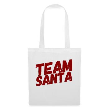 TEAM SANTA +++ Merry Christmas, X-Mas, Weihnachten - Stoffbeutel - Weiß - Vorne
