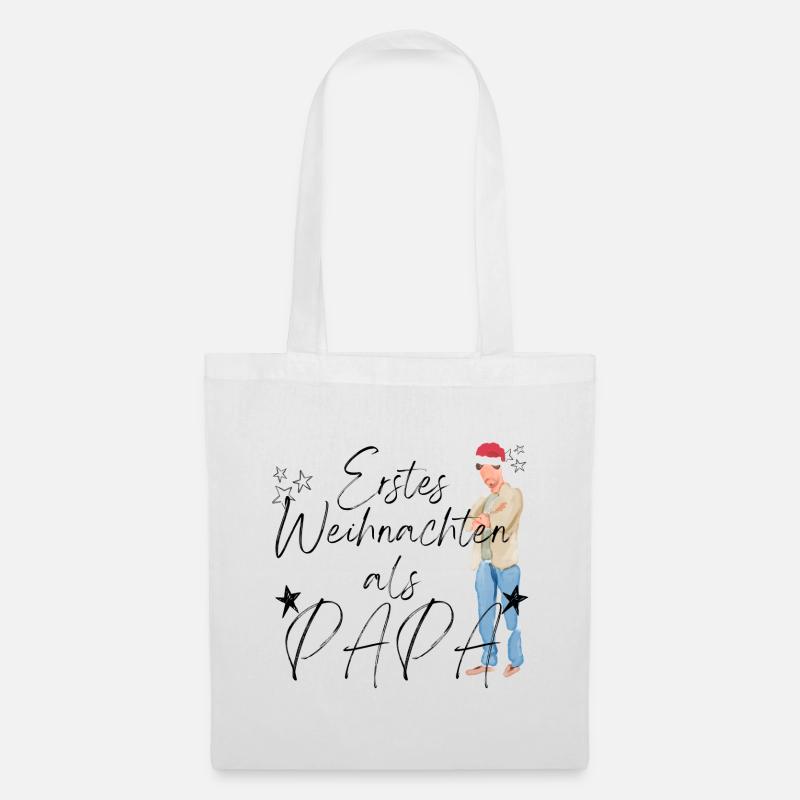Erstes Weihnachten als Papa _2 - Stoffbeutel - Weiß
