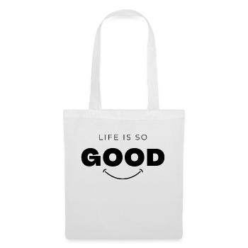 T-shirt positive attitude - Sac en tissu - blanc - Devant