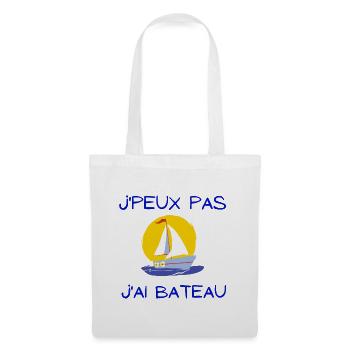 bateau à voile, voilier, fan de voile - Sac en tissu - blanc - Devant