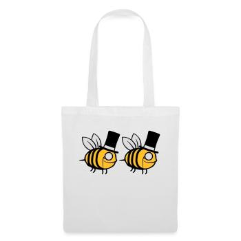 Team Zylinder Hut Bienen - Stoffbeutel - Weiß - Vorne