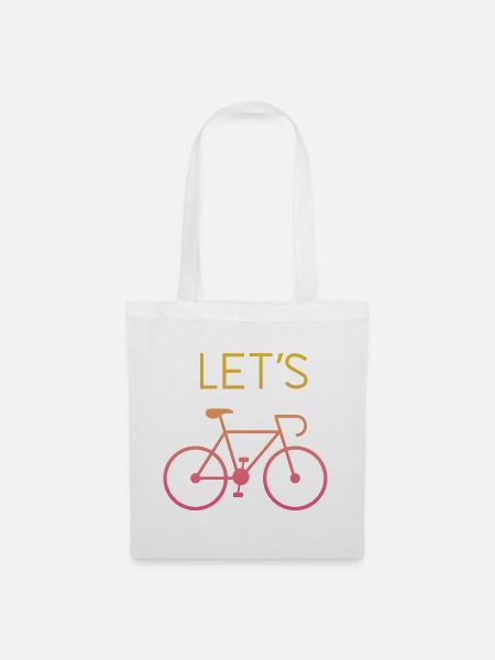 Let's Cycling - Stoffbeutel - Weiß