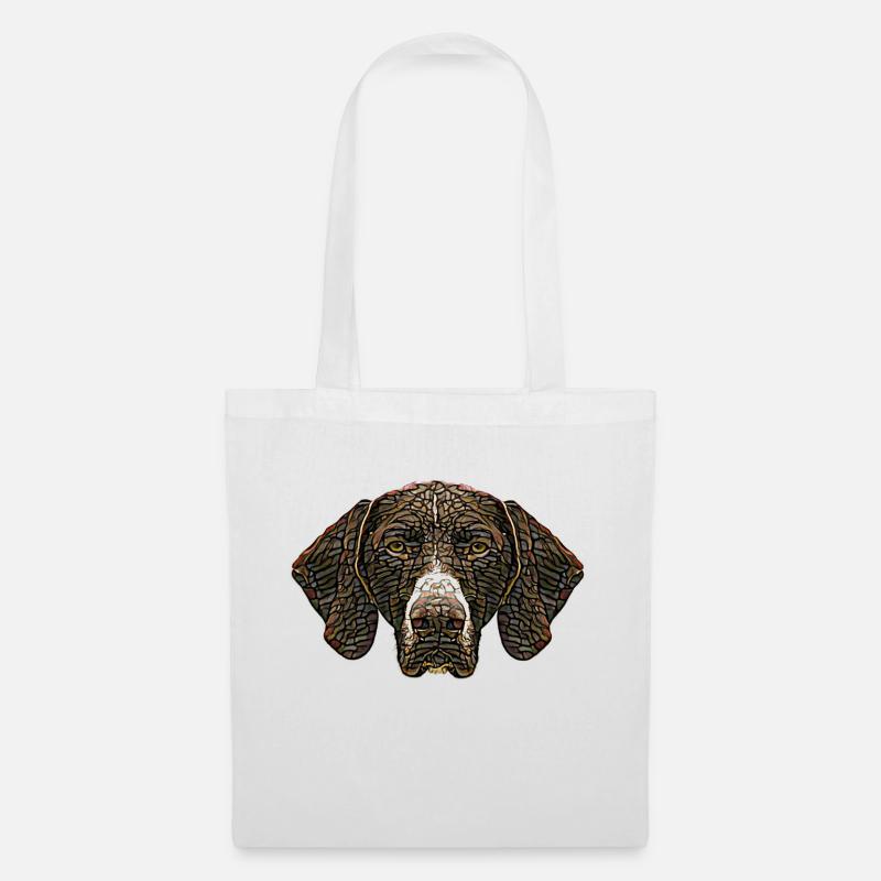 German Shorthaired Pointer Face - Tote Bag - white
