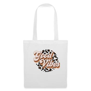 Fühle die guten Vibes - positive Gefühle Tshirt - Stoffbeutel - Weiß - Vorne