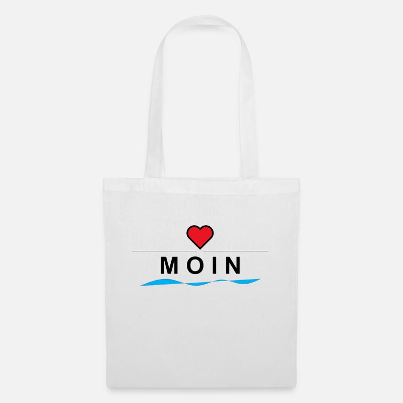 Moin ~ nordisches Design - Stoffbeutel - Weiß