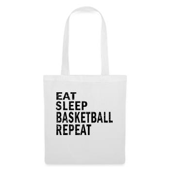 Eat sleep Basketball repeat for Basketball lovers - Stoffbeutel - Weiß - Vorne
