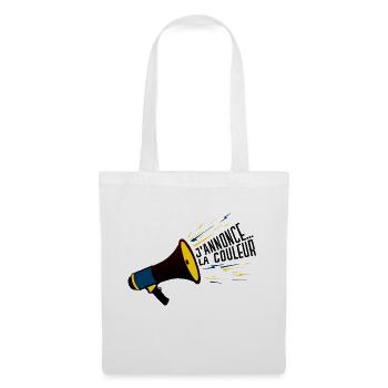 porte voix annonce couleur elcair humour 304 B - Sac en tissu - blanc - Devant