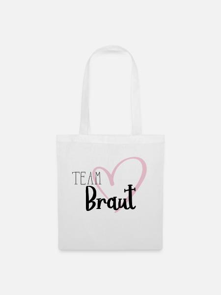 Team Braut - Stoffbeutel - Weiß