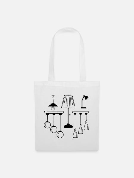 Sammlung von Lampen und Beleuchtung - Stoffbeutel - Weiß