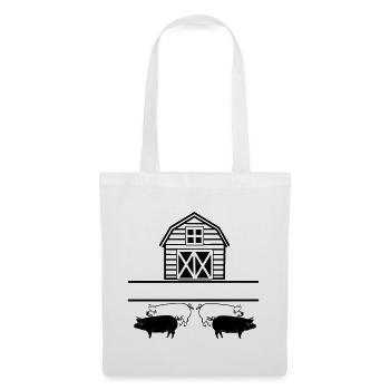 pig farming logo - Tote Bag - white - Front