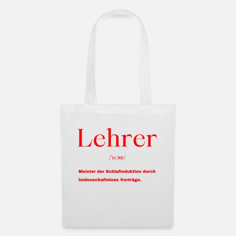 Lehrer Definition - Stoffbeutel - Weiß