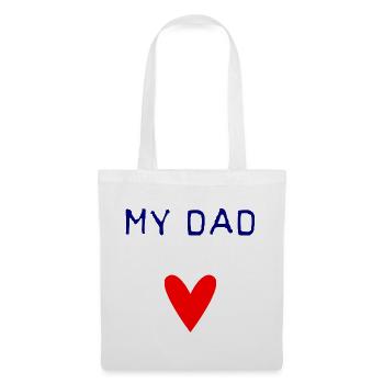FÊTE DES PÈRES. BONNE FÊTE PAPA. PAPA. BONNE FÊTE - Sac en tissu - blanc - Devant