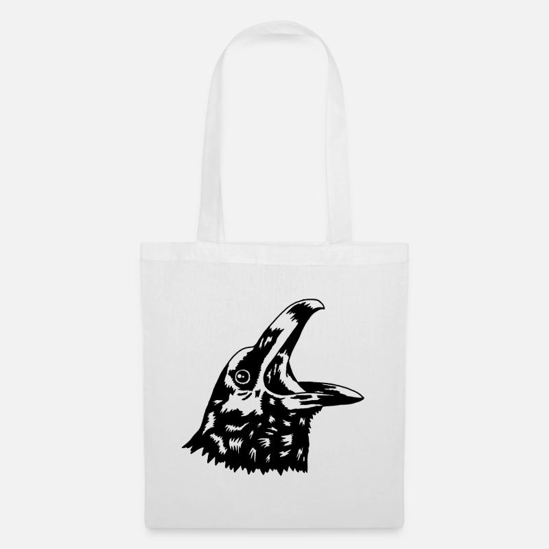 Corbeau - Sac en tissu - blanc