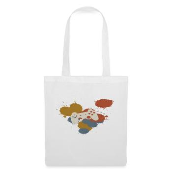Gamer Gaming Retro BUnt - Stoffbeutel - Weiß - Vorne