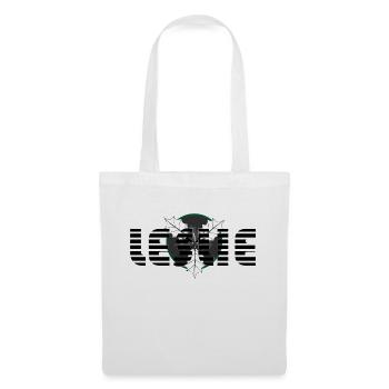 Leslie - typographie noir pour vos accessoires - Sac en tissu - blanc - Devant