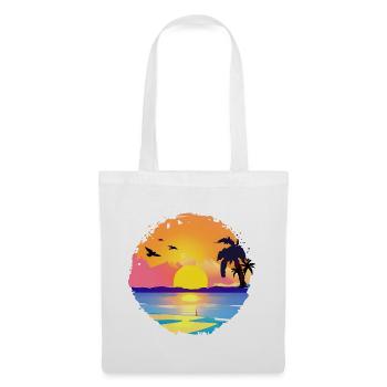 Summer Sunset Beach Watercolor - Tote Bag - white - Front