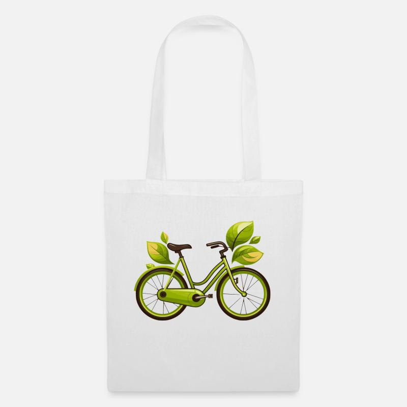 Fahrrad - Umweltschutz - Stoffbeutel - Weiß