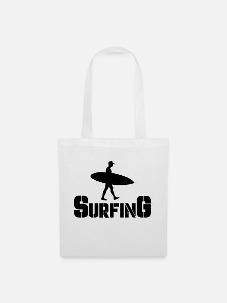 surfing - Stoffbeutel - Weiß