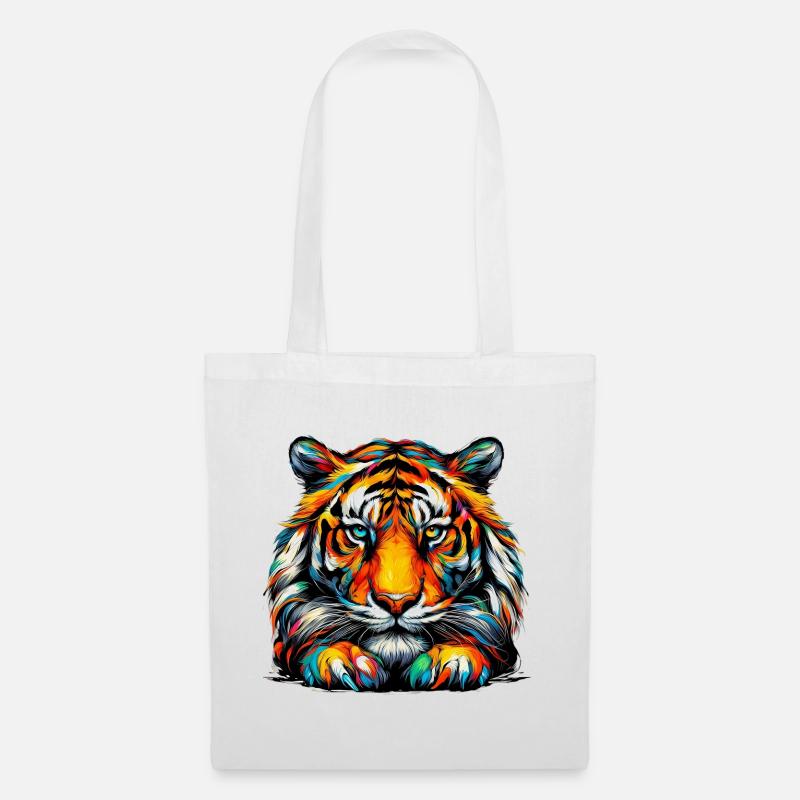 Tiger - Stoffbeutel - Weiß