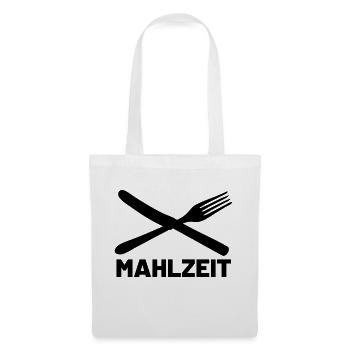 Mahlzeit Messer und Gabel - Stoffbeutel - Weiß - Vorne